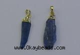 NGP6758 10*35mm - 15*45mm freeform blue kyanite pendants