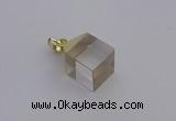 NGP6760 15*22mm cube white crystal gemstone pendants wholesale