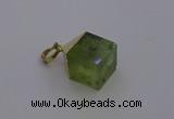 NGP6770 15*22mm cube green qutilated quartz pendants wholesale