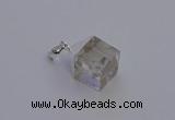 NGP6780 15*22mm cube white crystal gemstone pendants wholesale