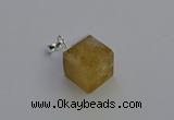 NGP6783 15*22mm cube citrine gemstone pendants wholesale