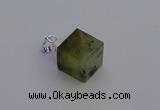 NGP6790 15*22mm cube green qutilated quartz pendants wholesale