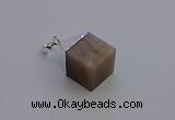 NGP6794 15*22mm cube moonstone gemstone pendants wholesale