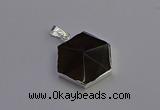 NGP6828 24*25mm hexagon smoky quartz pendants wholesale