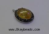 NGP6864 20*25mm oval citrine gemstone pendants wholesle