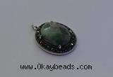 NGP6871 20*25mm oval amazonite gemstone pendants wholesle