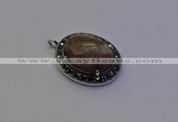 NGP6873 20*25mm oval moonstone gemstone pendants wholesle