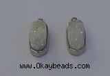 NGP6895 10*22mm - 12*25mm freeform plated druzy quartz pendants