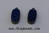 NGP6922 10*22mm - 12*25mm freeform plated druzy quartz pendants