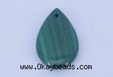 NGP700 15*25mm flat teardrop natural malachite gemstone pendant