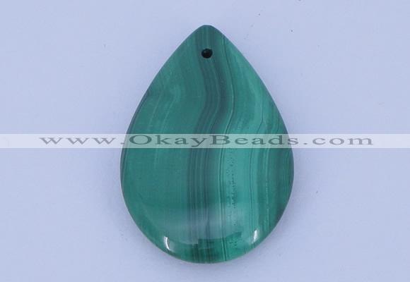 NGP701 22*30mm flat teardrop natural malachite gemstone pendant