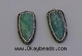 NGP7015 20*45mm arrowhead amazonite gemstone pendants wholesale