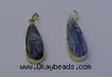 NGP7047 13*35mm - 14*40mm flat teardrop blue kyanite pendants