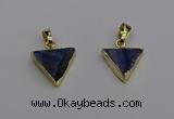 NGP7048 14*15mm triangle blue kyanite pendants wholesale