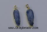 NGP7049 13*35mm - 14*40mm flat teardrop blue kyanite pendants