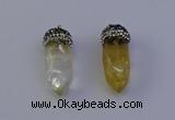 NGP7058 12*30mm - 15*35mm faceted bullet citrine pendants