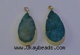 NGP7130 25*45mm - 26*50mm teardrop druzy agate pendants wholesale