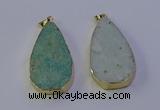 NGP7135 25*50mm - 28*55mm freeform amazonite gemstone pendants