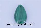 NGP714 12*20mm flat teardrop natural malachite gemstone pendant