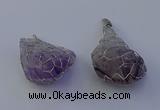 NGP7146 20*40mm - 30*45mm faceted nuggets amethyst pendants