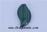 NGP715 15*37mm marquise natural malachite gemstone pendant