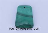 NGP717 18*23mm trapezoid natural malachite gemstone pendant