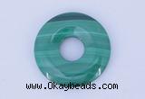 NGP718 8*25mm natural malachite gemstone donut pendant