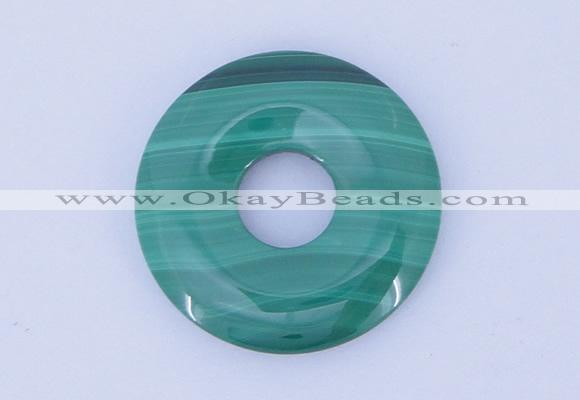 NGP718 8*25mm natural malachite gemstone donut pendant