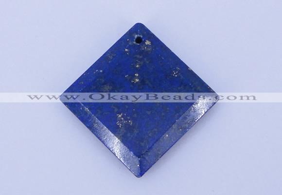 NGP720 6*32mm diamond natural lapis lazuli gemstone pendant