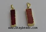 NGP7242 15*28mm rectangle mookaite gemstone pendants wholesale