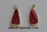 NGP7245 10*40mm flat teardrop mookaite gemstone pendants