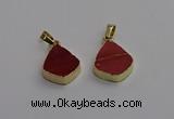 NGP7246 15*20mm flat teardrop mookaite gemstone pendants