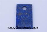 NGP726 21*31mm rectangle natural lapis lazuli gemstone pendant