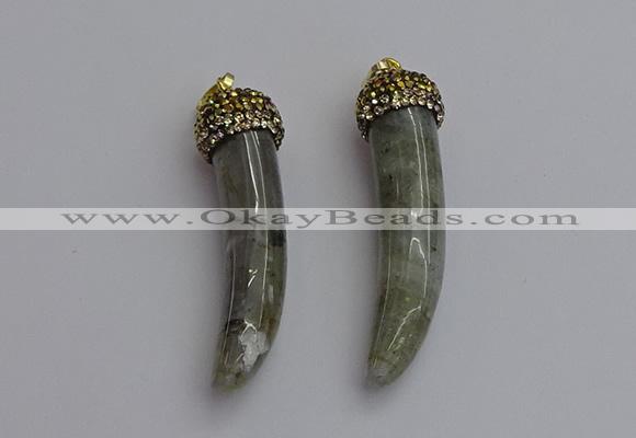 NGP7310 8*50mm - 10*55mm oxhorn labradorite pendants wholesale