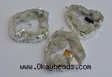 NGP7387 45*50mm - 50*55mm freeform druzy agate pendants