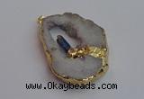 NGP7392 45*50mm - 50*55mm freeform druzy agate pendants