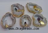 NGP7396 45*50mm - 50*55mm freeform druzy agate pendants