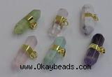 NGP7455 12*45mm sticks mixed gemstone pendants wholesale