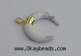 NGP7516 35*38mm horn white howlite pendants wholesale