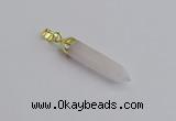 NGP7542 8*40mm sticks rose quartz pendants wholesale