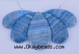 NGP78 Fashion blue lace agate gemstone pendants set jewelry wholesale