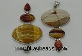 NGP8015 50*82mm - 52*86mm mookaite gemstone pendant set jewelry