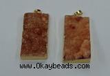 NGP8522 25*50mm - 27*53mm rectangle druzy agate pendants