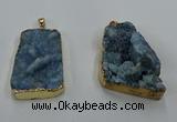 NGP8568 28*45mm - 35*50mm freeform druzy agate pendants wholesale