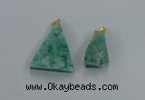 NGP8580 18*25mm - 25*40mm triangle druzy agate pendants wholesale