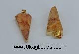 NGP8594 13*40mm - 20*35mm triangle druzy agate pendants wholesale