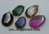 NGP8633 32*45mm - 46*48mm freeform druzy agate pendants wholesale