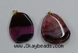 NGP8638 30*45mm - 35*50mm freeform druzy agate pendants wholesale