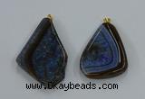 NGP8641 30*45mm - 35*50mm freeform druzy agate pendants wholesale