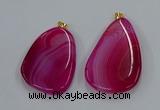 NGP8650 30*45mm - 35*50mm freeform agate pendants wholesale